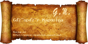 Gáspár Magdolna névjegykártya