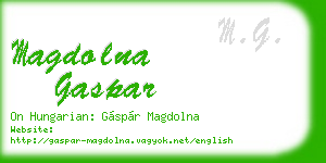 magdolna gaspar business card