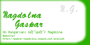 magdolna gaspar business card